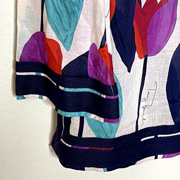 TORY BURCH TULIP LONG SLEEVE TUNIC TOP‎ SIZE 4 - Picture 3 of 9